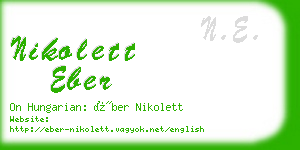 nikolett eber business card